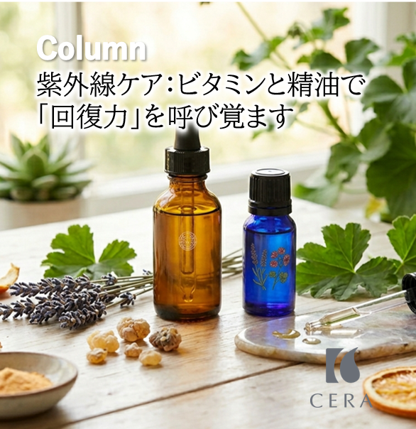 紫外線ケア：ビタミンと精油で「回復力」を呼び覚ます